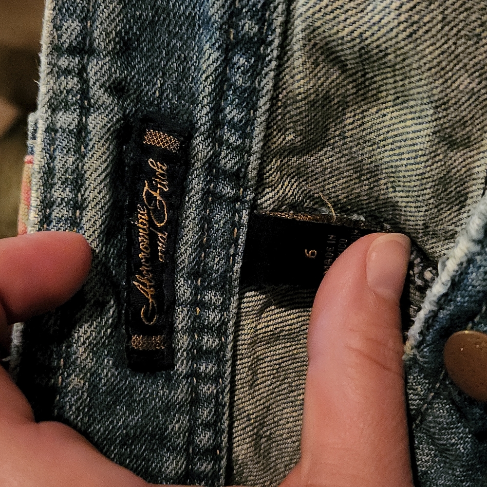 Abercrombie shirt jean skirt size 6